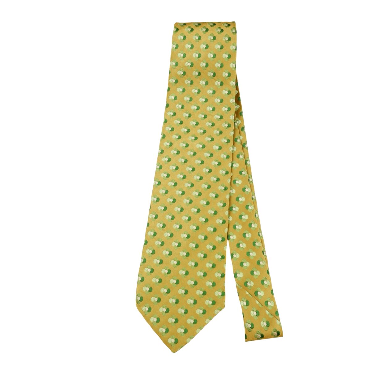 a16459 5 Hugo Boss Tie Silk Gold Geometric Italy (US Import Tax Included) มุมที่ 5