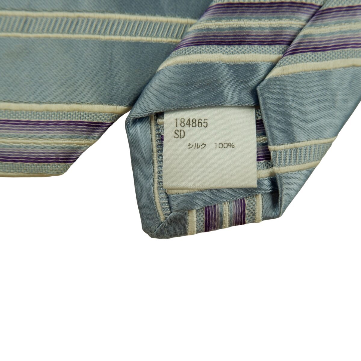a16461 11 Paul Smith Tie Silk Light Blue Stripe Japan (US Import Tax Included) มุมที่ 11
