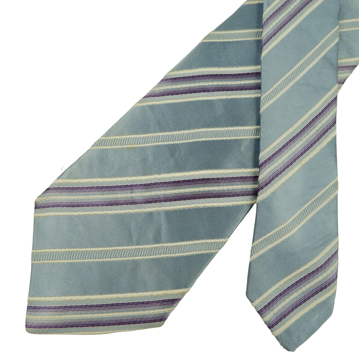 a16461 2 Paul Smith Tie Silk Light Blue Stripe Japan (US Import Tax Included) มุมที่ 2