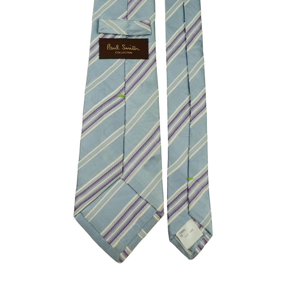 a16461 4 Paul Smith Tie Silk Light Blue Stripe Japan (US Import Tax Included) มุมที่ 4