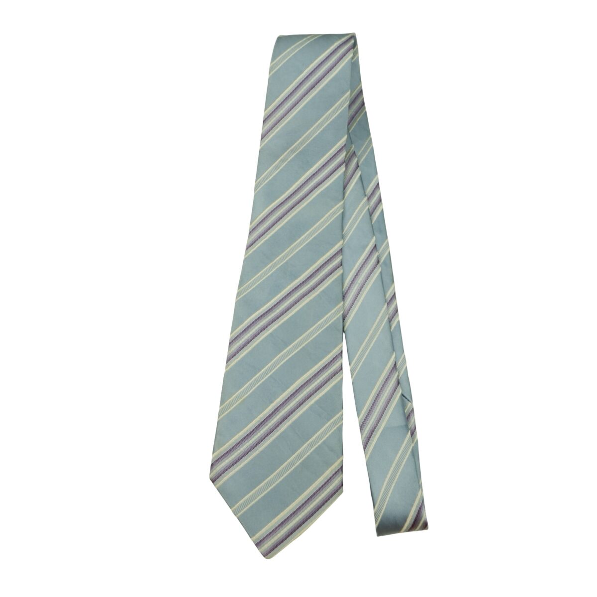 a16461 5 Paul Smith Tie Silk Light Blue Stripe Japan (US Import Tax Included) มุมที่ 5