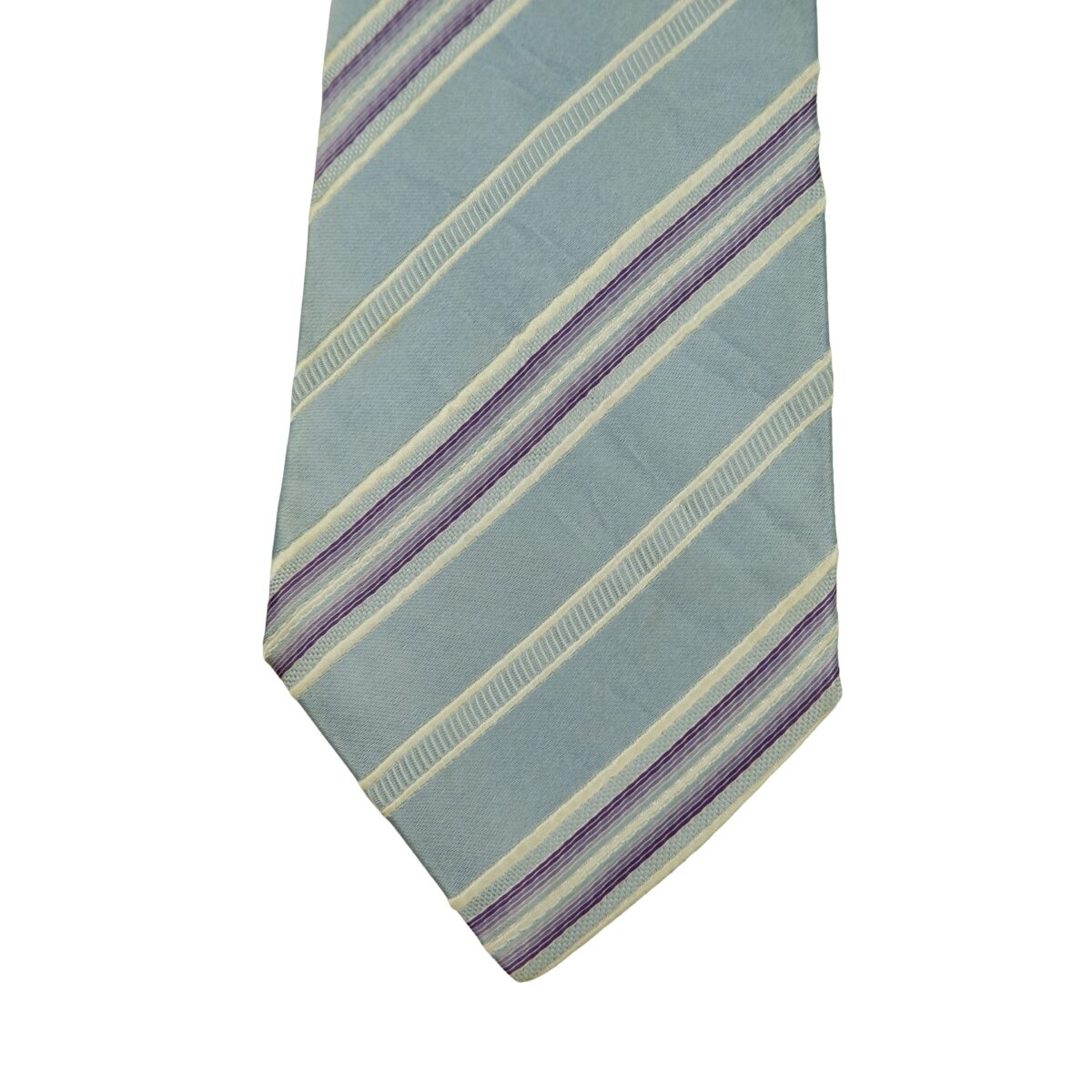 a16461 6 Paul Smith Tie Silk Light Blue Stripe Japan (US Import Tax Included) มุมที่ 6