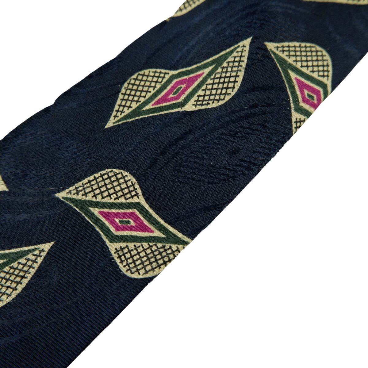 a16464 13 Hugo Boss Tie Silk Dark Navy Abstract Pattern Italy (US Import Tax Included) มุมที่ 13