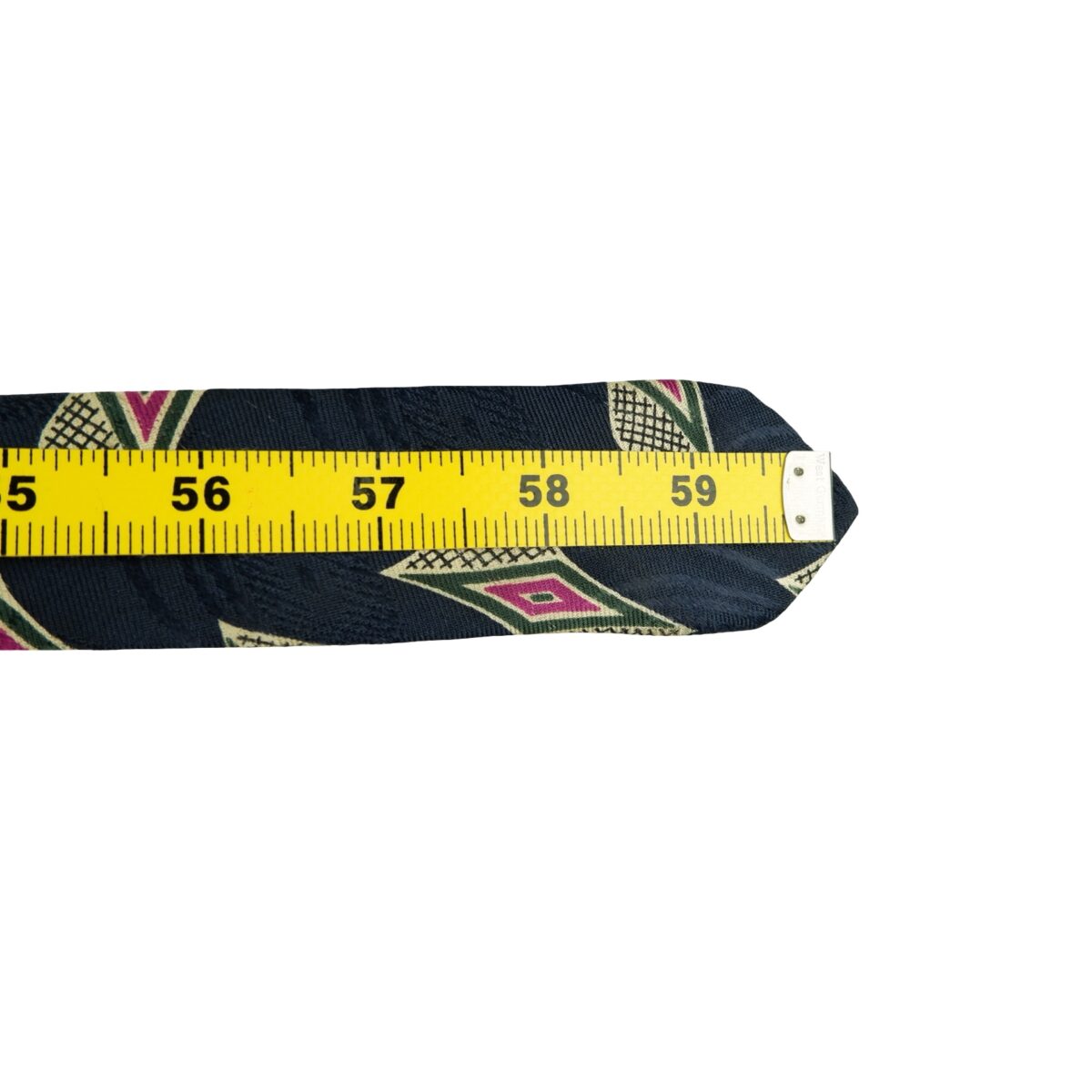 a16464 15 Hugo Boss Tie Silk Dark Navy Abstract Pattern Italy (US Import Tax Included) มุมที่ 15