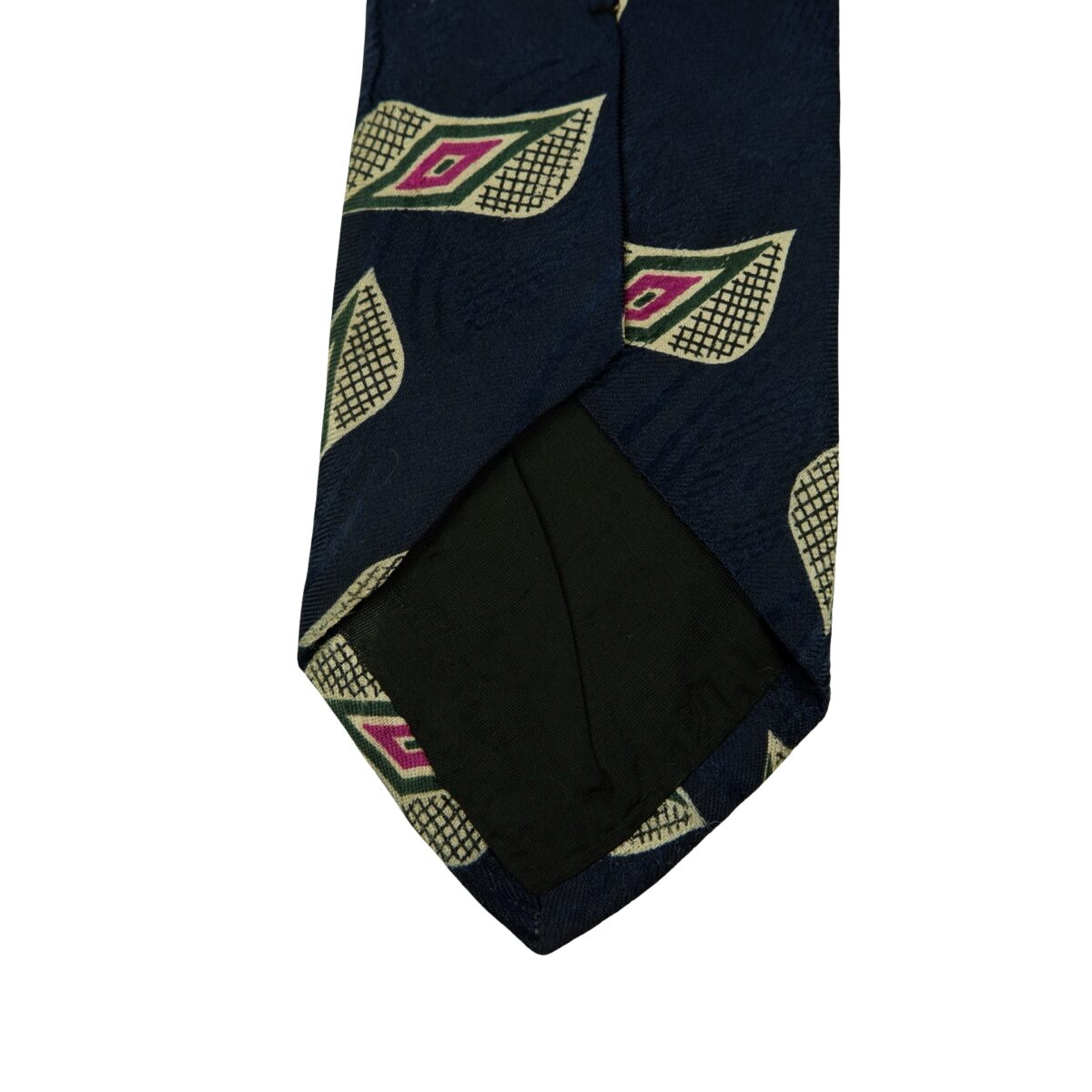 a16464 8 Hugo Boss Tie Silk Dark Navy Abstract Pattern Italy (US Import Tax Included) มุมที่ 8
