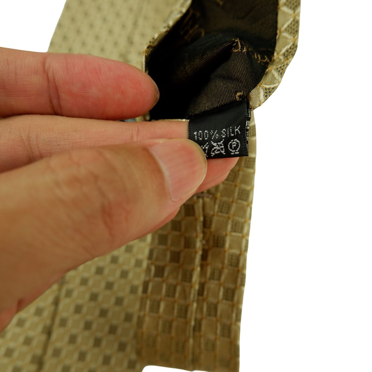 a16466 11 Jim Thompson Tie Silk Brown Geometric Thailand (US Import Tax Included) มุมที่ 11