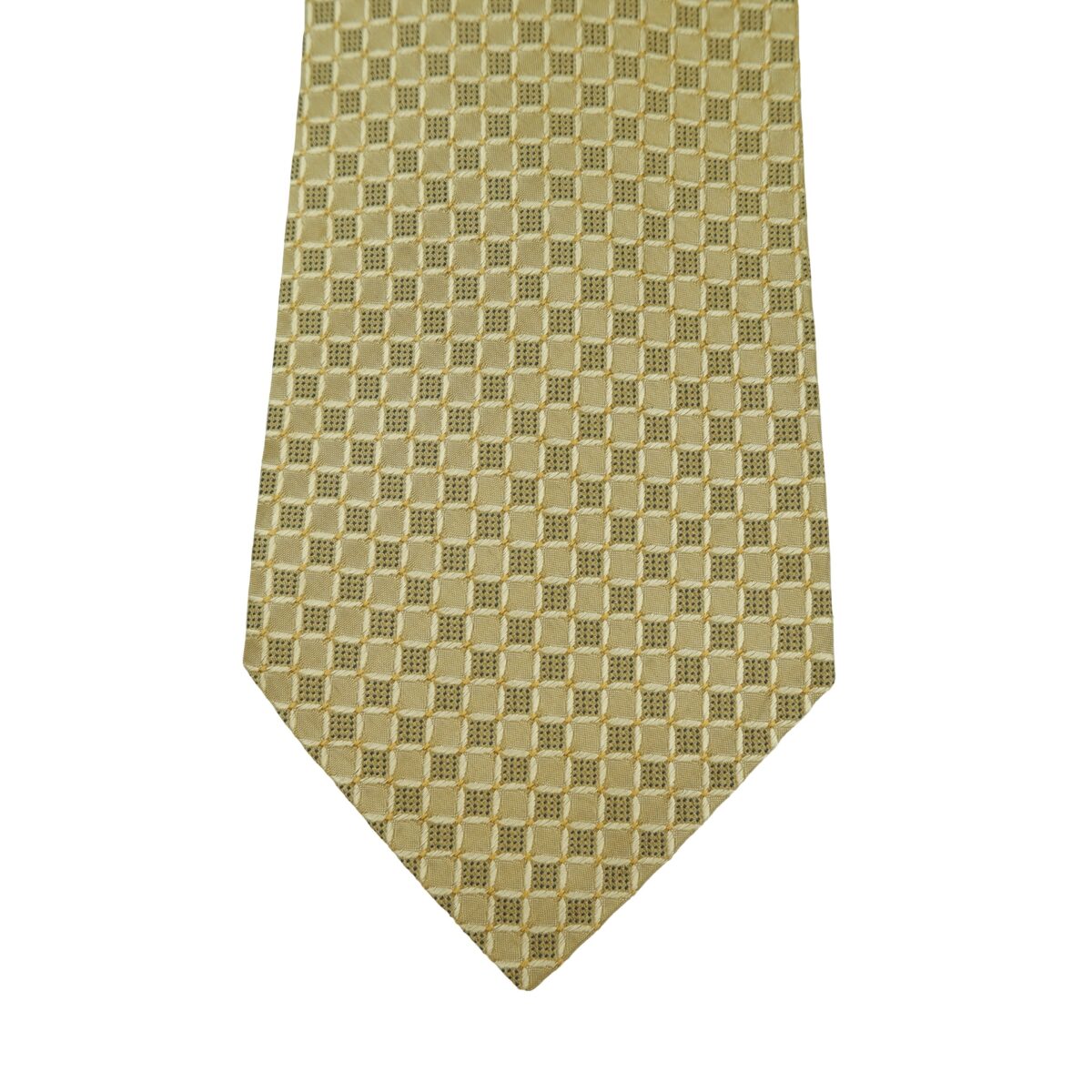 a16466 6 Jim Thompson Tie Silk Brown Geometric Thailand (US Import Tax Included) มุมที่ 6