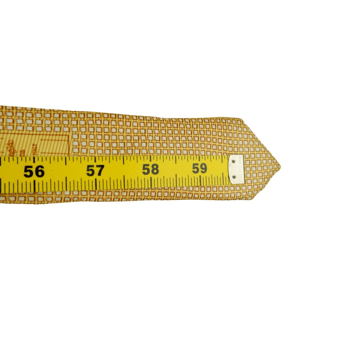 a16467 15 Ermenegildo Zegna Tie Silk Brown Geometric Italy (US Import Tax Included) มุมที่ 15