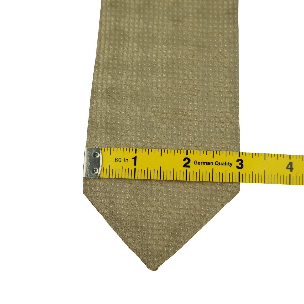 a16470 12 Hugo Boss Tie Silk Brown Geometric Italy (US Import Tax Included) มุมที่ 12
