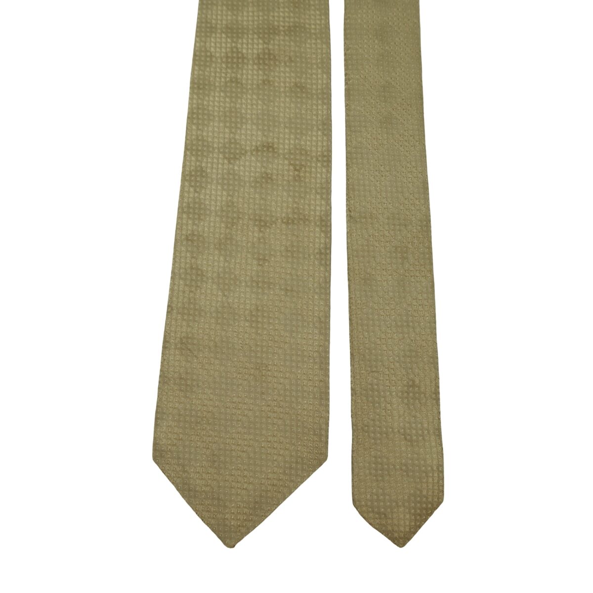 a16470 3 Hugo Boss Tie Silk Brown Geometric Italy (US Import Tax Included) มุมที่ 3