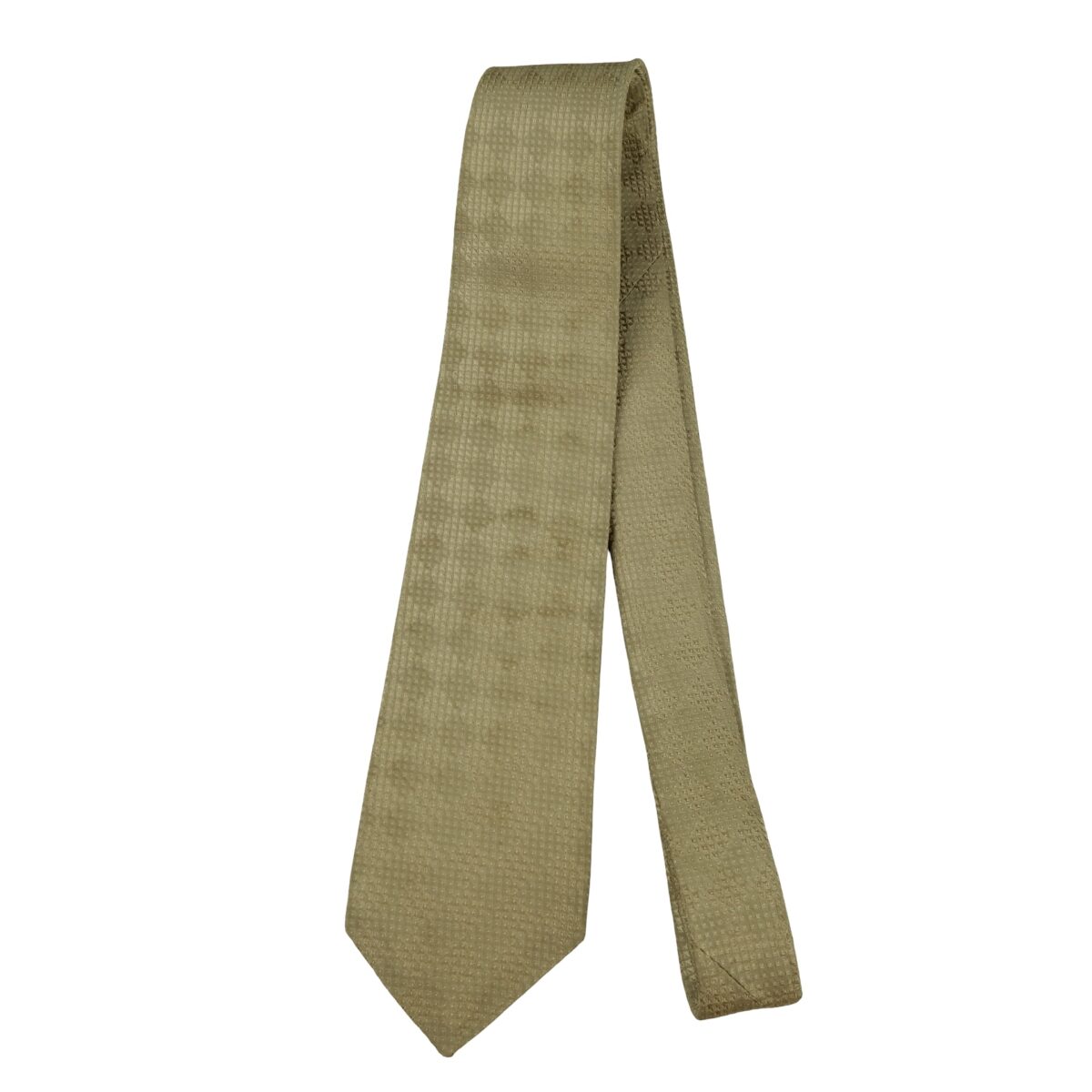 a16470 5 Hugo Boss Tie Silk Brown Geometric Italy (US Import Tax Included) มุมที่ 5