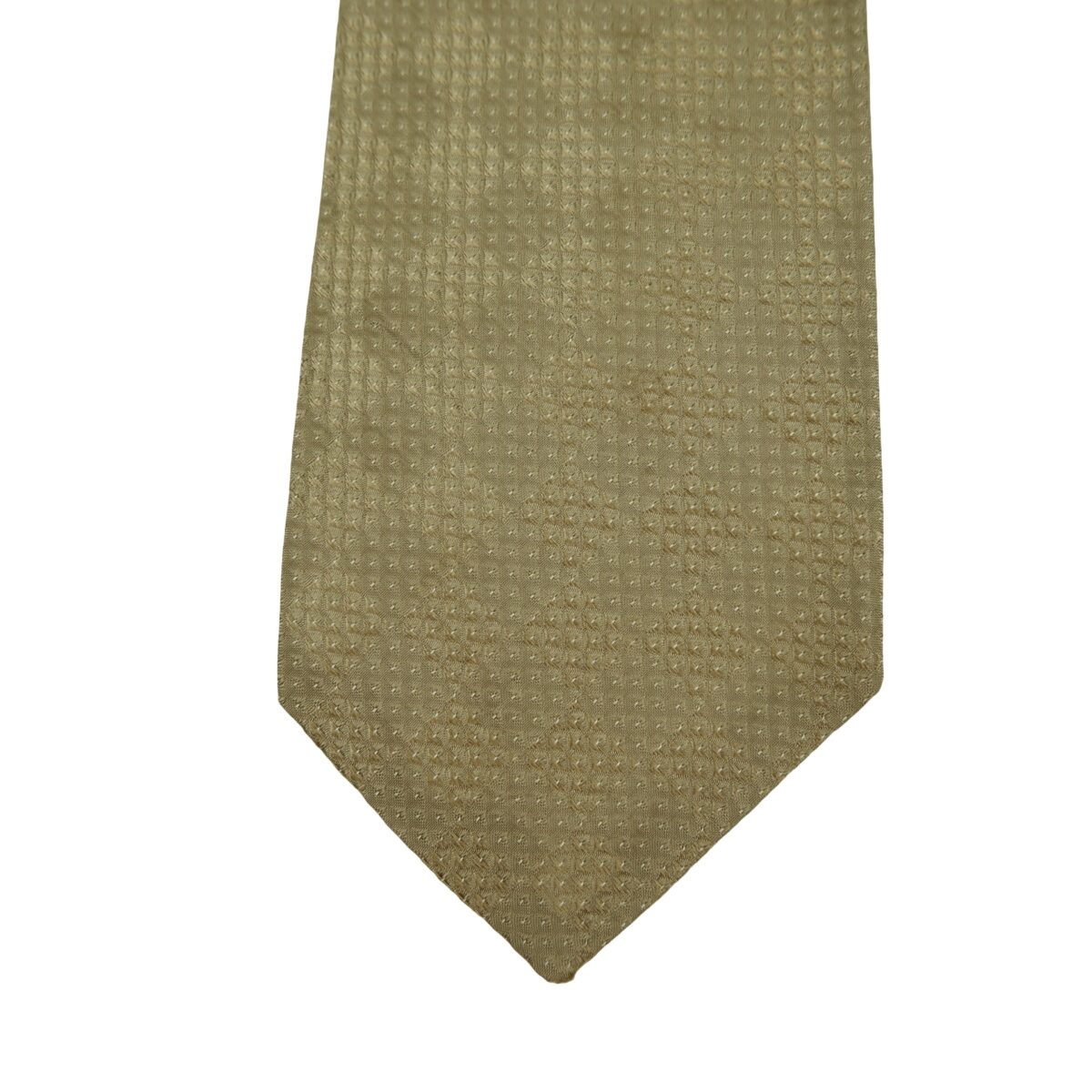 a16470 6 Hugo Boss Tie Silk Brown Geometric Italy (US Import Tax Included) มุมที่ 6