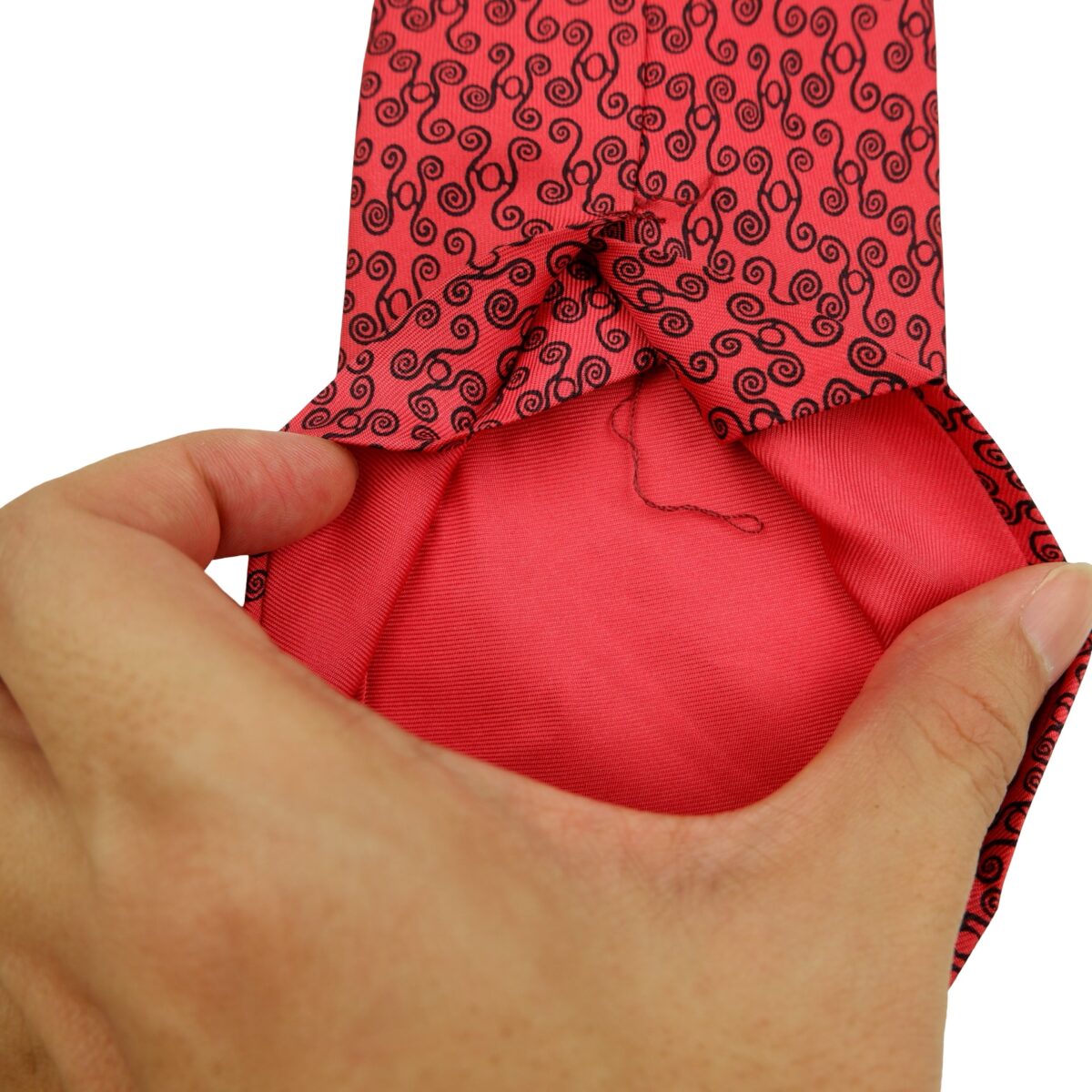Hermes Tie Silk Red Geometric (US Import Tax Included) | mesabb clothing Hermes Tie Silk Red Geometric (US Import Tax Included) มุมที่ 12