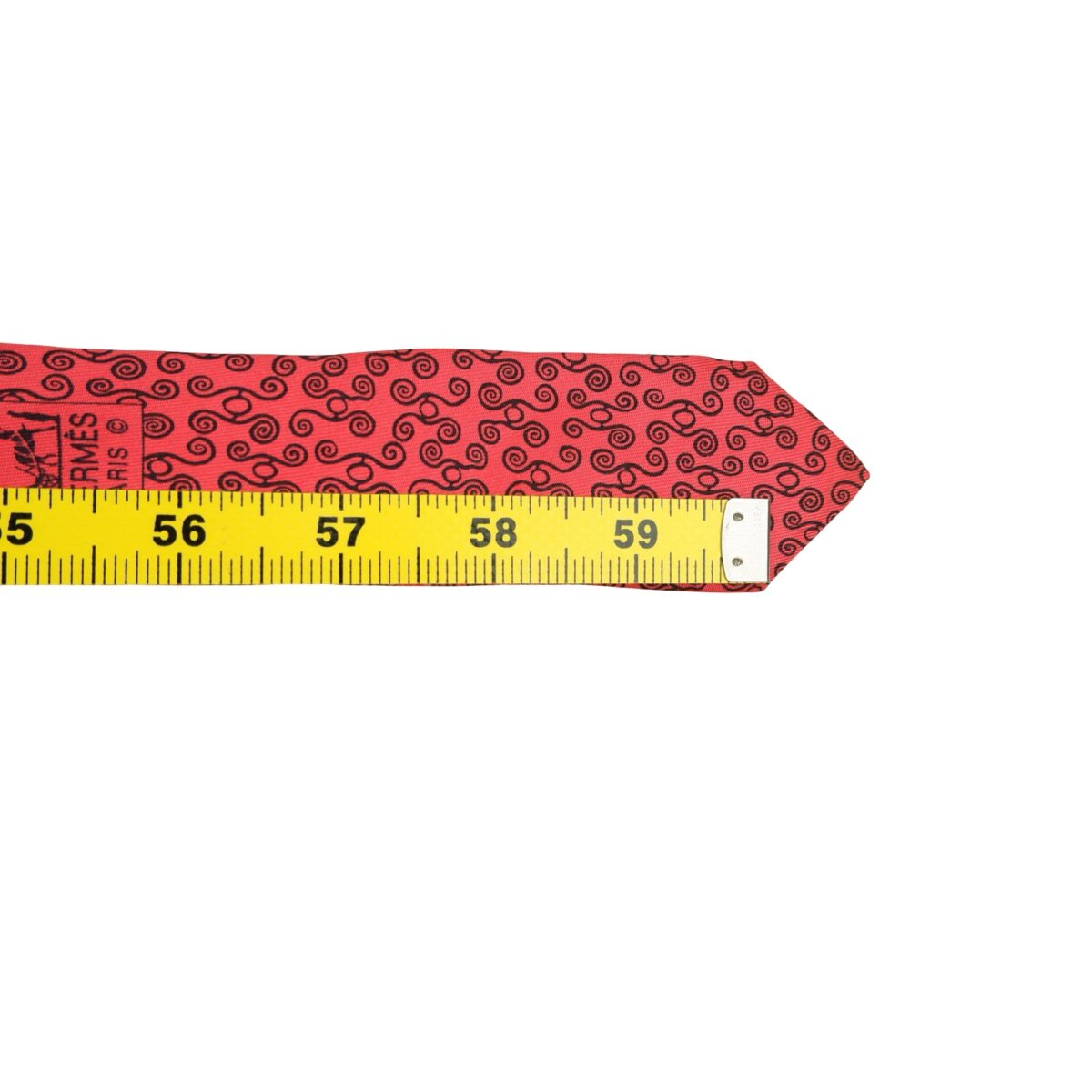 Hermes Tie Silk Red Geometric (US Import Tax Included) | mesabb clothing Hermes Tie Silk Red Geometric (US Import Tax Included) มุมที่ 14