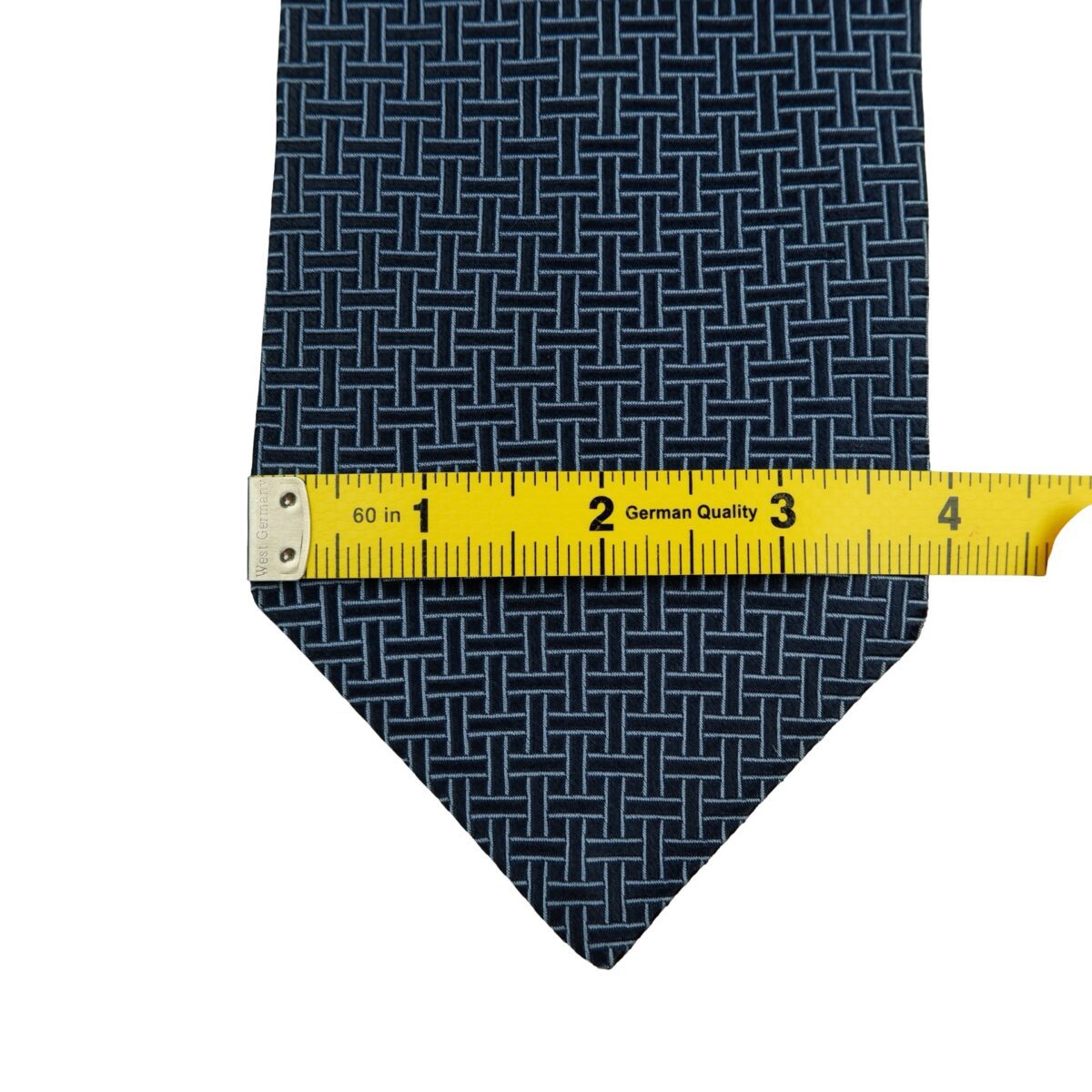 a16479 12 Brooks Brothers Tie Silk Navy Geometric USA (US Import Tax Included) มุมที่ 12