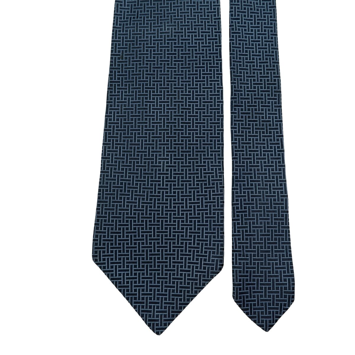 a16479 3 Brooks Brothers Tie Silk Navy Geometric USA (US Import Tax Included) มุมที่ 3