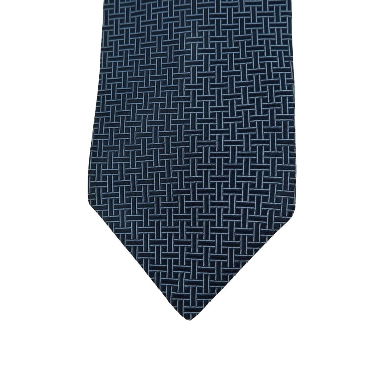 a16479 6 Brooks Brothers Tie Silk Navy Geometric USA (US Import Tax Included) มุมที่ 6