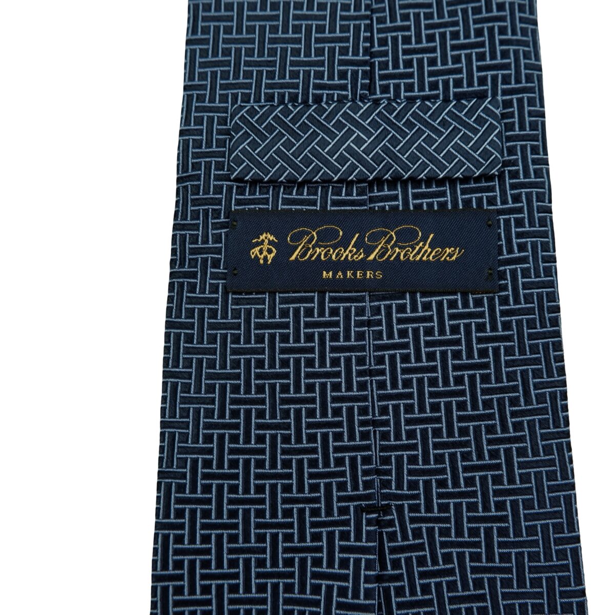 a16479 9 Brooks Brothers Tie Silk Navy Geometric USA (US Import Tax Included) มุมที่ 9