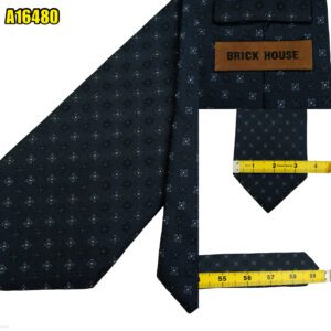 Brick House Tie Silk Dark Navy Geometric China (US Import Tax Included) มุมที่ 1