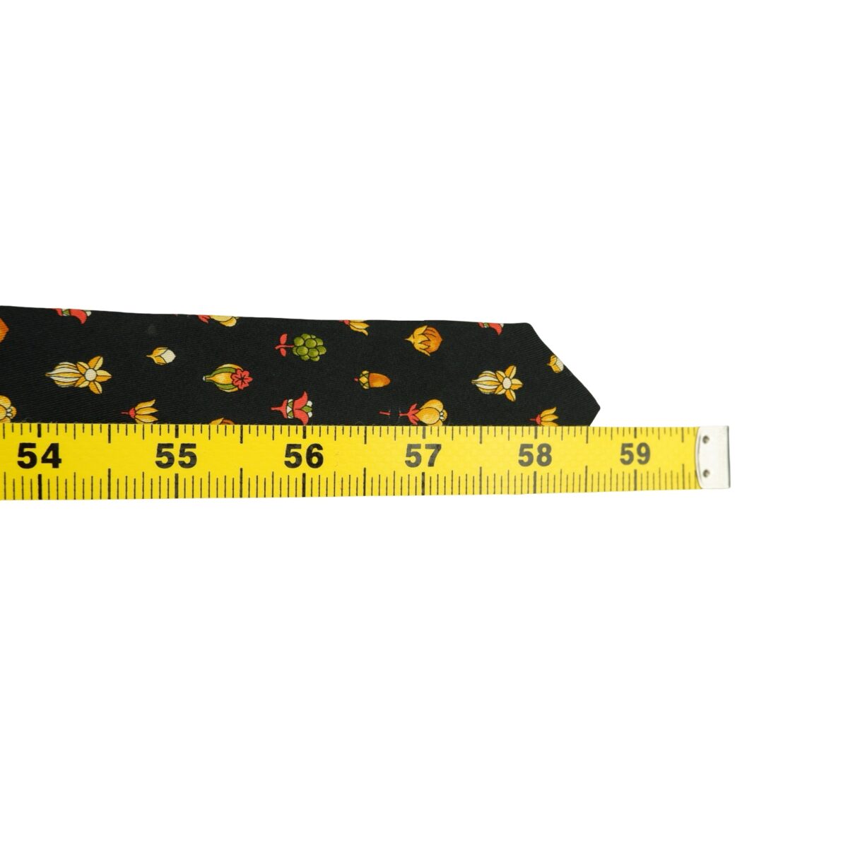 a16488 12 Salvatore Ferragamo Tie Silk Black Floral Pattern Italy (US Import Tax Included) มุมที่ 12