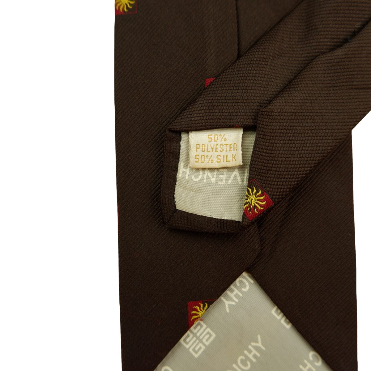 a16490 10 Givenchy Tie Silk PE Brown Geometric France (US Import Tax Included) มุมที่ 10