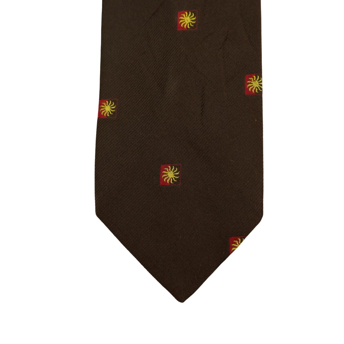 a16490 6 Givenchy Tie Silk PE Brown Geometric France (US Import Tax Included) มุมที่ 6