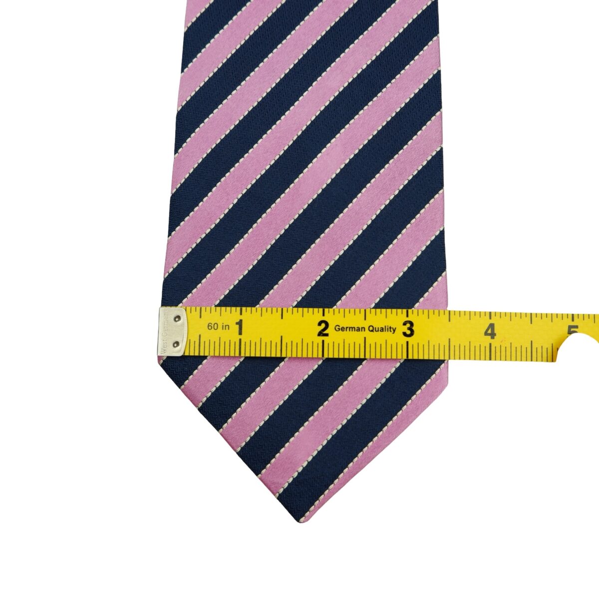 a16497 12 Balmain Tie Silk Pink Navy Stripe Korea (US Import Tax Included) มุมที่ 12
