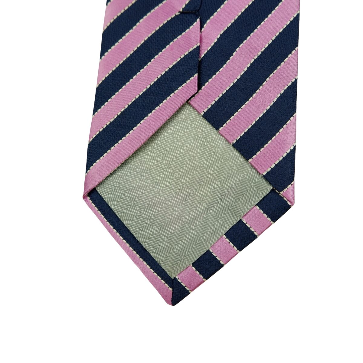 a16497 8 Balmain Tie Silk Pink Navy Stripe Korea (US Import Tax Included) มุมที่ 8