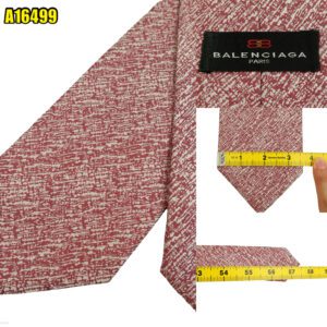Balenciaga Tie Silk Maroon Silver Korea (US Import Tax Included) มุมที่ 1
