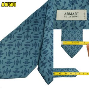 Armani Collezioni Tie PE Light Blue Geometric Italy (US Import Tax Included) มุมที่ 1