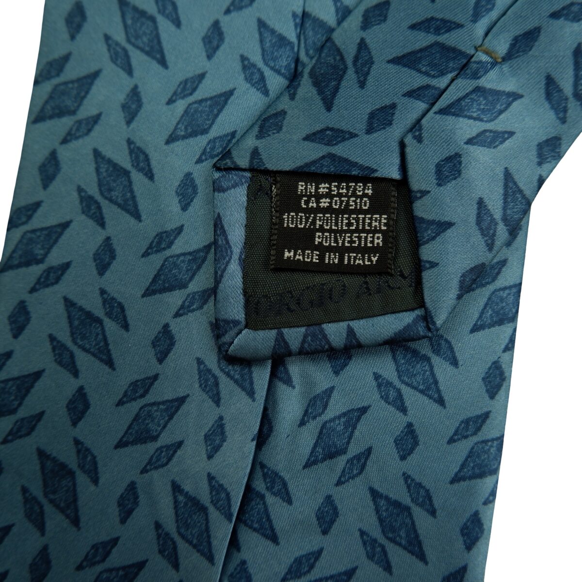 a16500 10 Armani Collezioni Tie PE Light Blue Geometric Italy (US Import Tax Included) มุมที่ 10