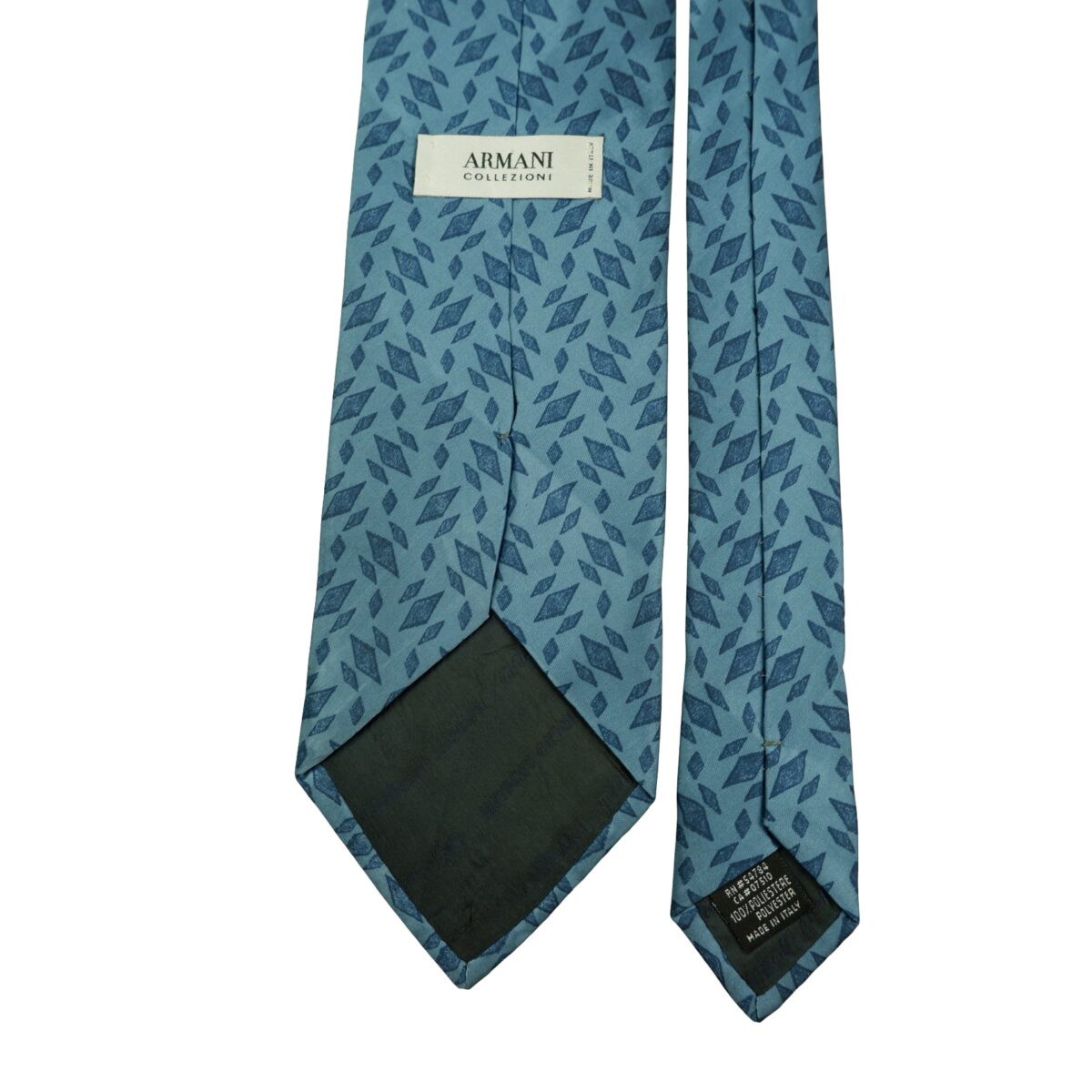a16500 4 Armani Collezioni Tie PE Light Blue Geometric Italy (US Import Tax Included) มุมที่ 4
