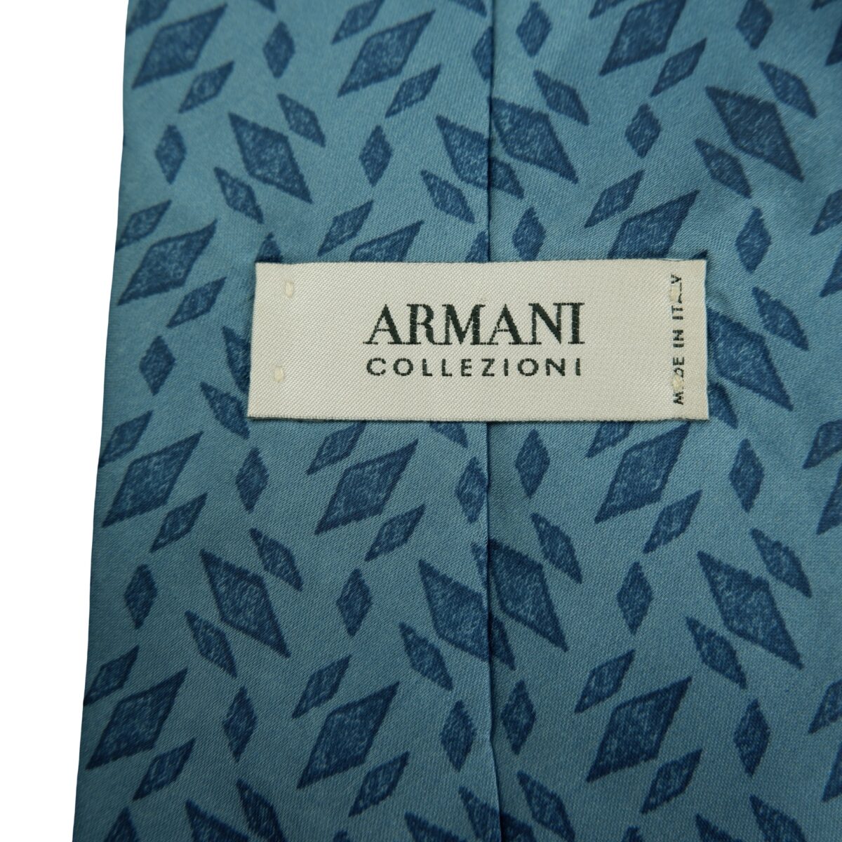 a16500 9 Armani Collezioni Tie PE Light Blue Geometric Italy (US Import Tax Included) มุมที่ 9