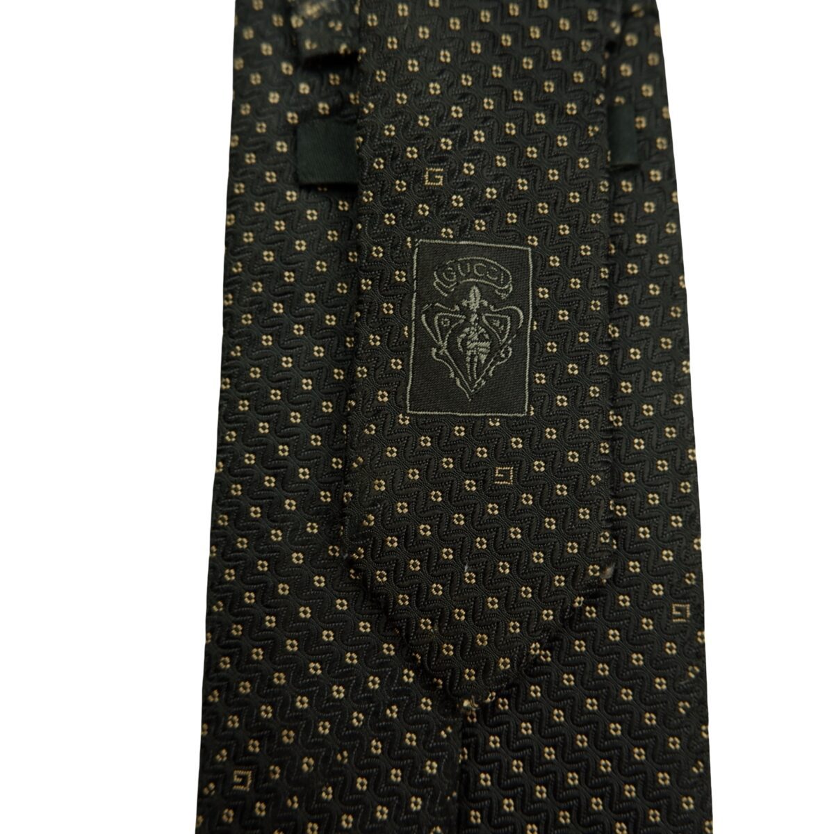 a16504 10 Gucci Tie Silk Black Dot Pattern Italy (US Import Tax Included) มุมที่ 10