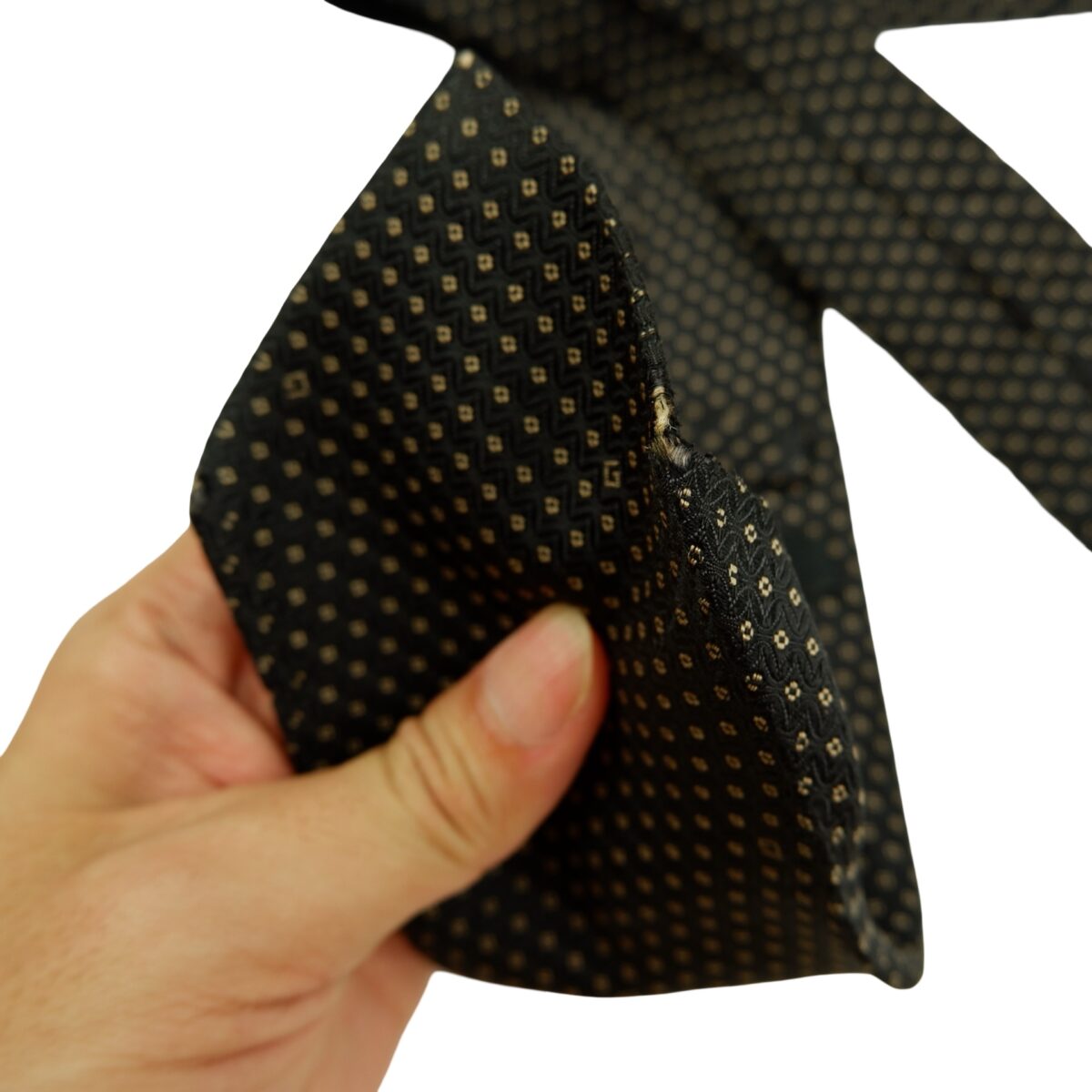 a16504 14 Gucci Tie Silk Black Dot Pattern Italy (US Import Tax Included) มุมที่ 14