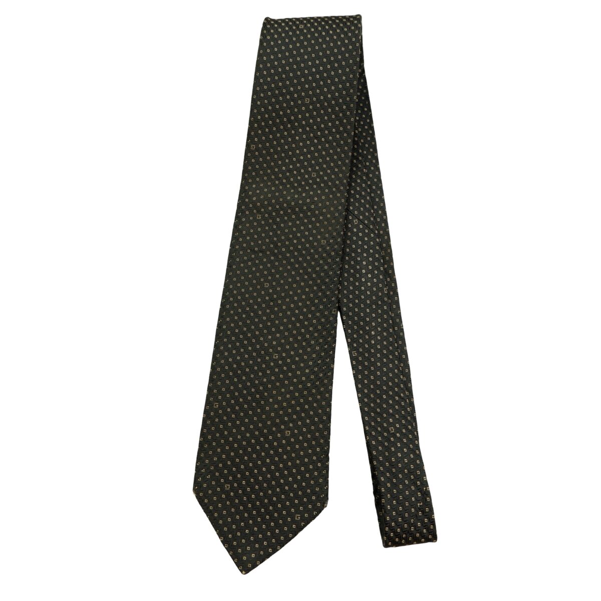 a16504 5 Gucci Tie Silk Black Dot Pattern Italy (US Import Tax Included) มุมที่ 5