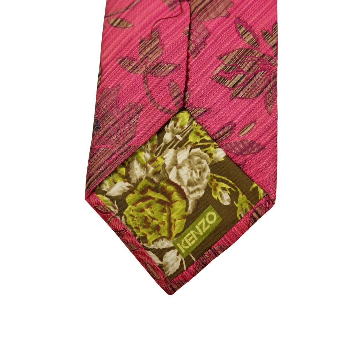a16506 8 Kenzo Tie Silk Pink Floral Pattern Italy (US Import Tax Included) มุมที่ 8