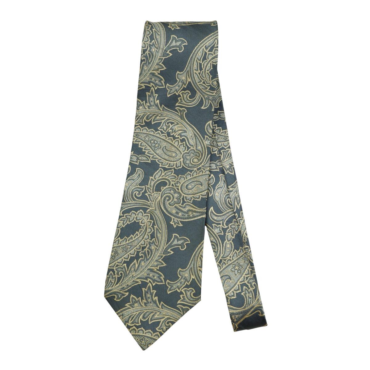 a16507 5 Yves Saint Laurent Tie Silk Gray Abstract Pattern Japan (US Import Tax Included) มุมที่ 5