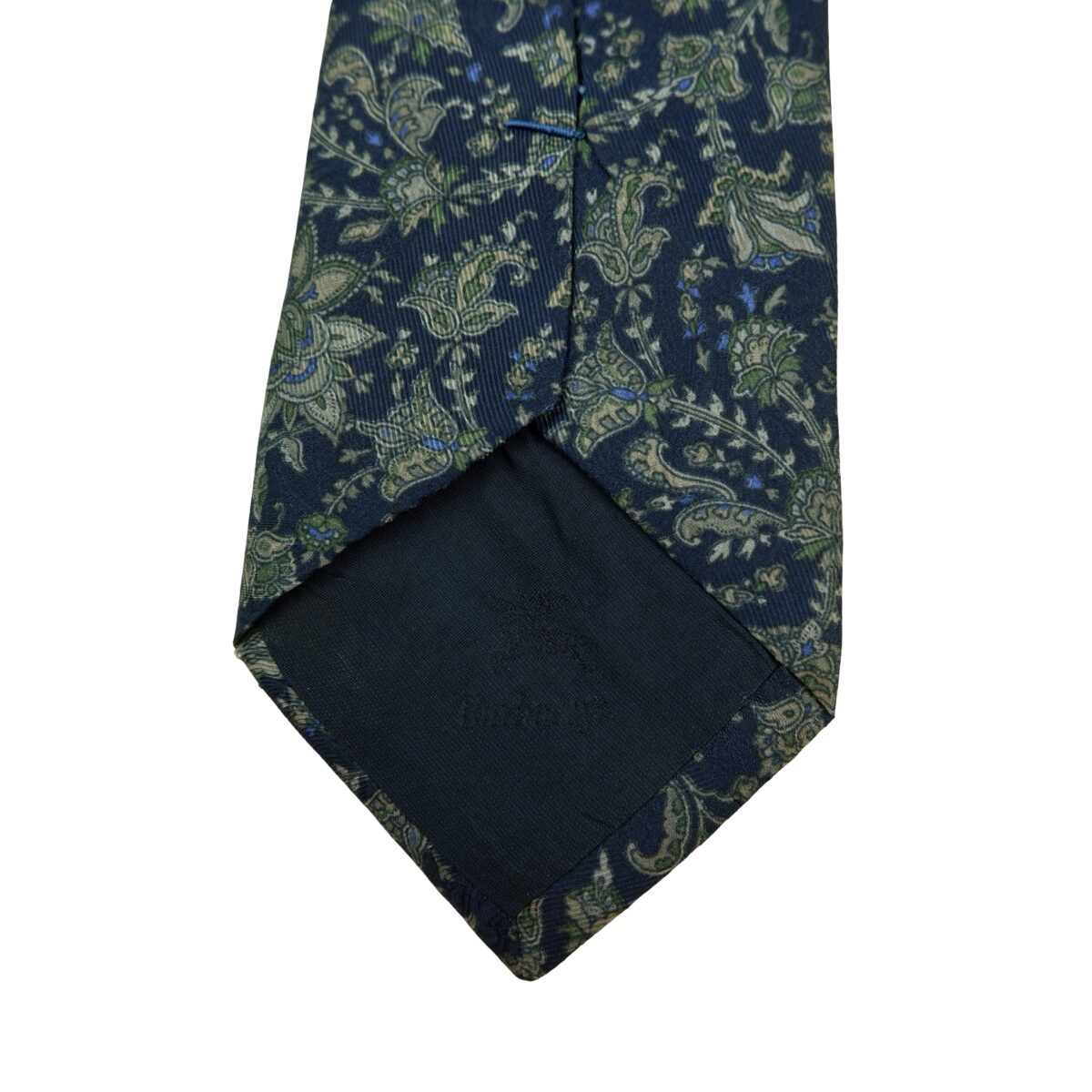 Burberry Tie Silk Dark Blue Floral Vine Japan (US Import Tax Included) | mesabb clothing Burberry Tie Silk Dark Blue Floral Vine Japan (US Import Tax Included) มุมที่ 8