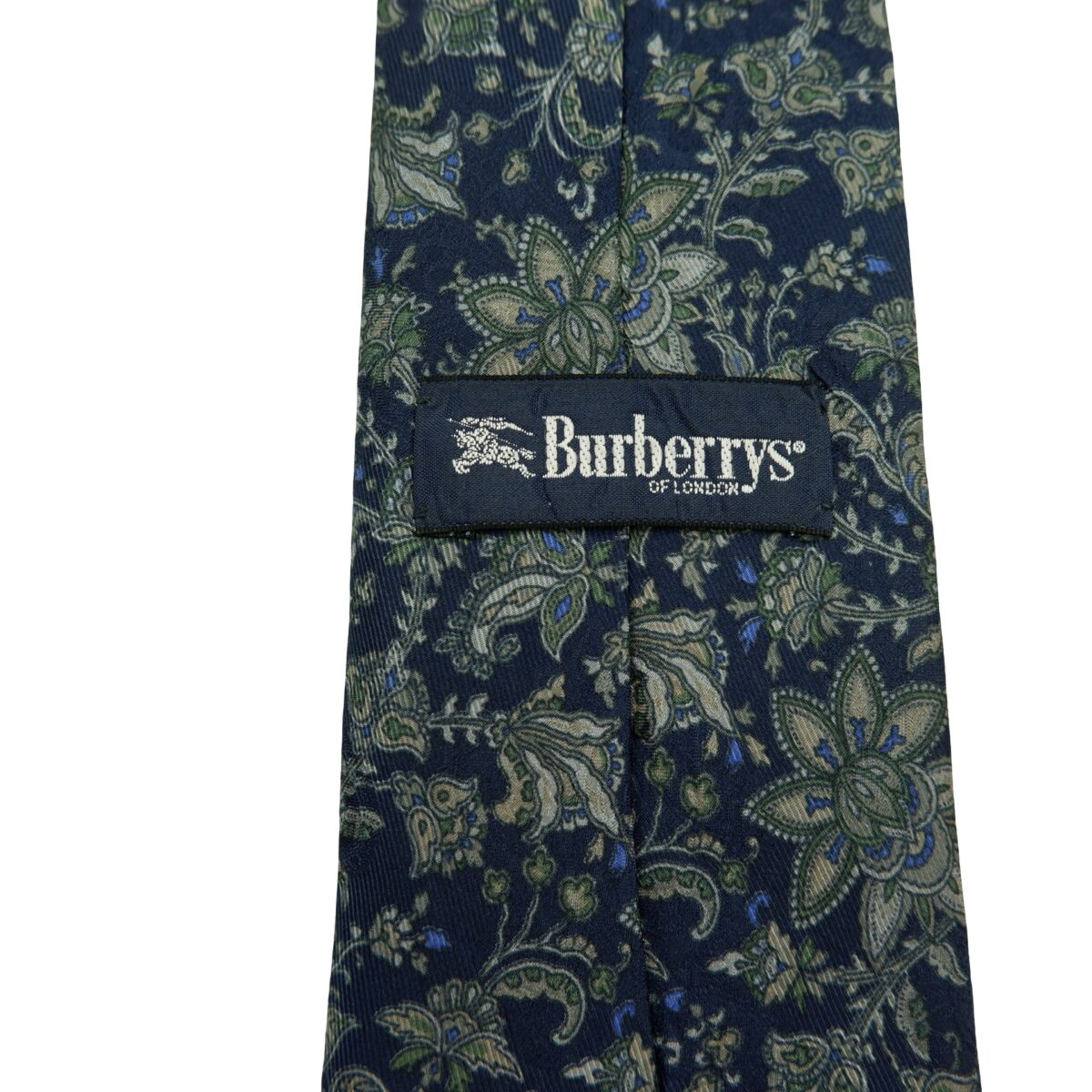 Burberry Tie Silk Dark Blue Floral Vine Japan (US Import Tax Included) | mesabb clothing Burberry Tie Silk Dark Blue Floral Vine Japan (US Import Tax Included) มุมที่ 9