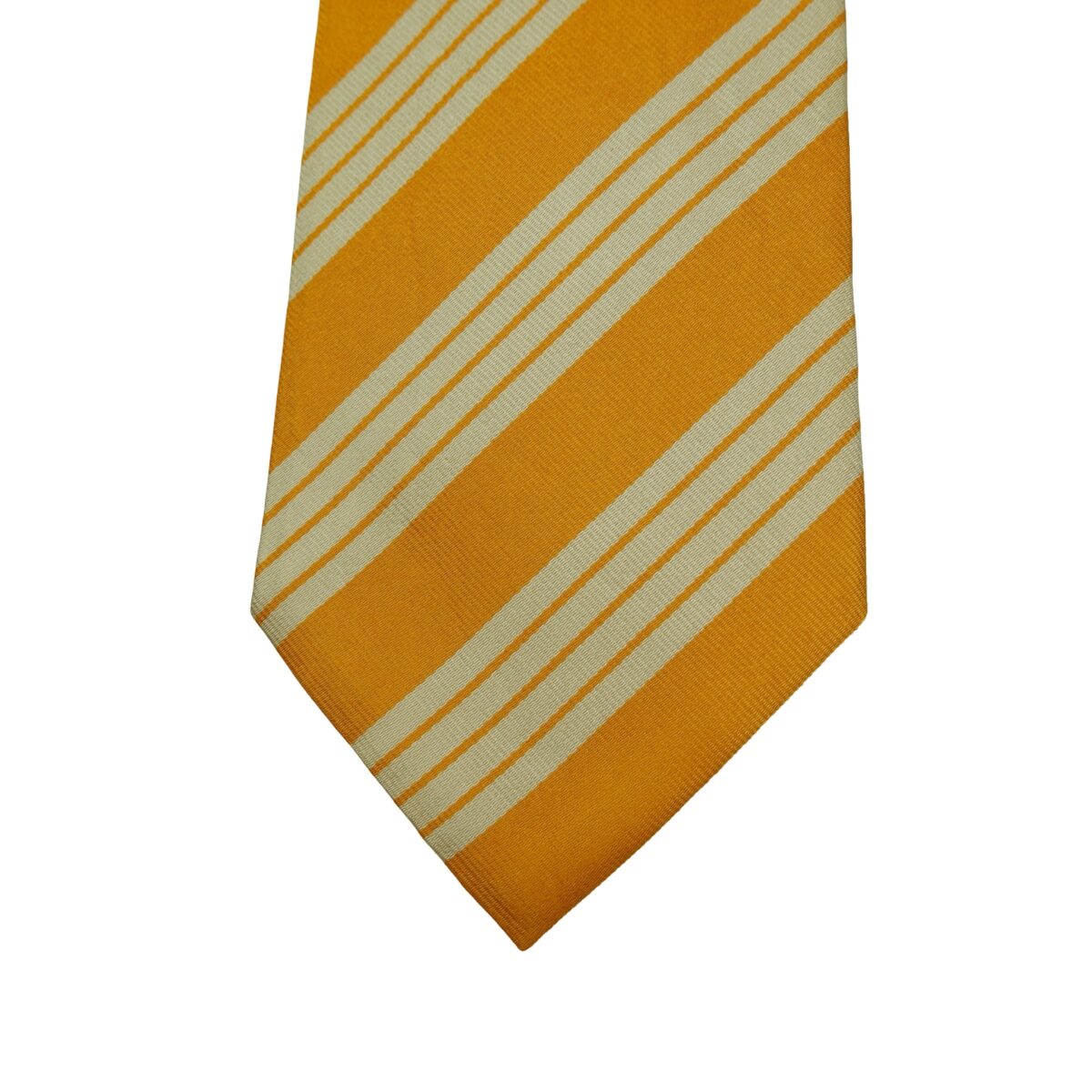 a16512 6 Etro Tie Silk Yellow Stripe Italy (US Import Tax Included) มุมที่ 6