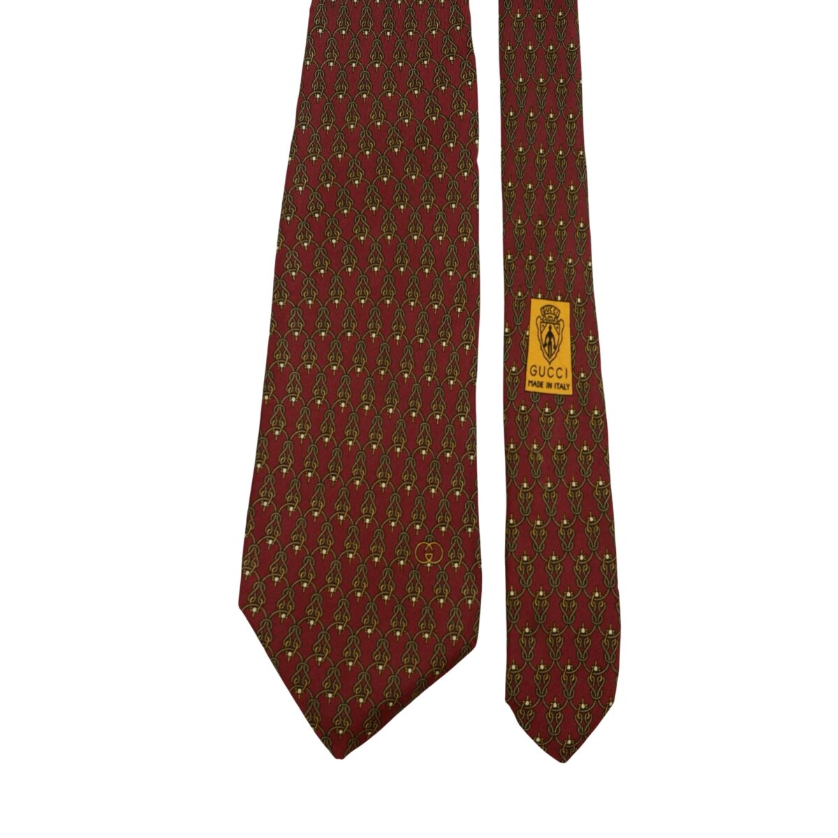 Gucci Tie Silk Brown Monogram Italy (US Import Tax Included) | mesabb clothing Gucci Tie Silk Brown Monogram Italy (US Import Tax Included) มุมที่ 3