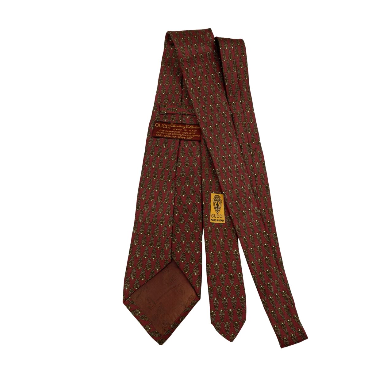 Gucci Tie Silk Brown Monogram Italy (US Import Tax Included) | mesabb clothing Gucci Tie Silk Brown Monogram Italy (US Import Tax Included) มุมที่ 7