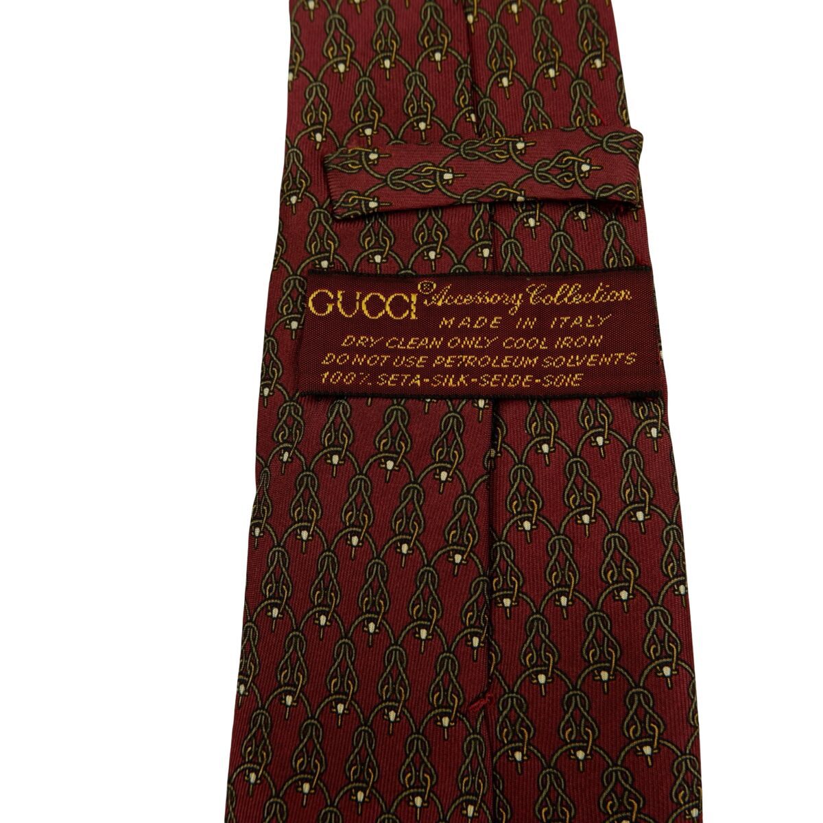 Gucci Tie Silk Brown Monogram Italy (US Import Tax Included) | mesabb clothing Gucci Tie Silk Brown Monogram Italy (US Import Tax Included) มุมที่ 9