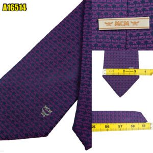 MCM Tie Silk Purple Visetos Monogram Korea (US Import Tax Included) มุมที่ 1