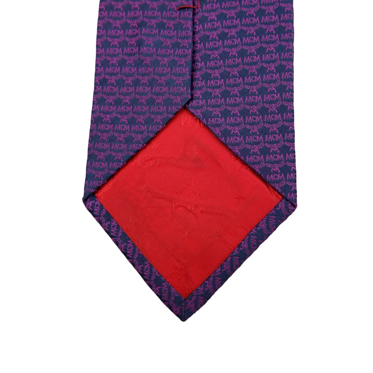 a16514 8 MCM Tie Silk Purple Visetos Monogram Korea (US Import Tax Included) มุมที่ 8