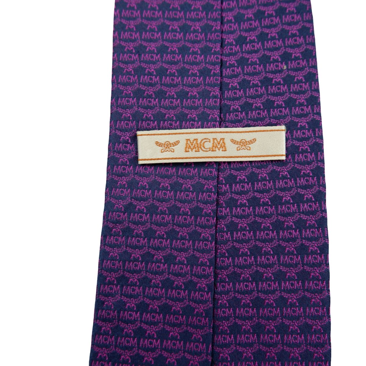 a16514 9 MCM Tie Silk Purple Visetos Monogram Korea (US Import Tax Included) มุมที่ 9