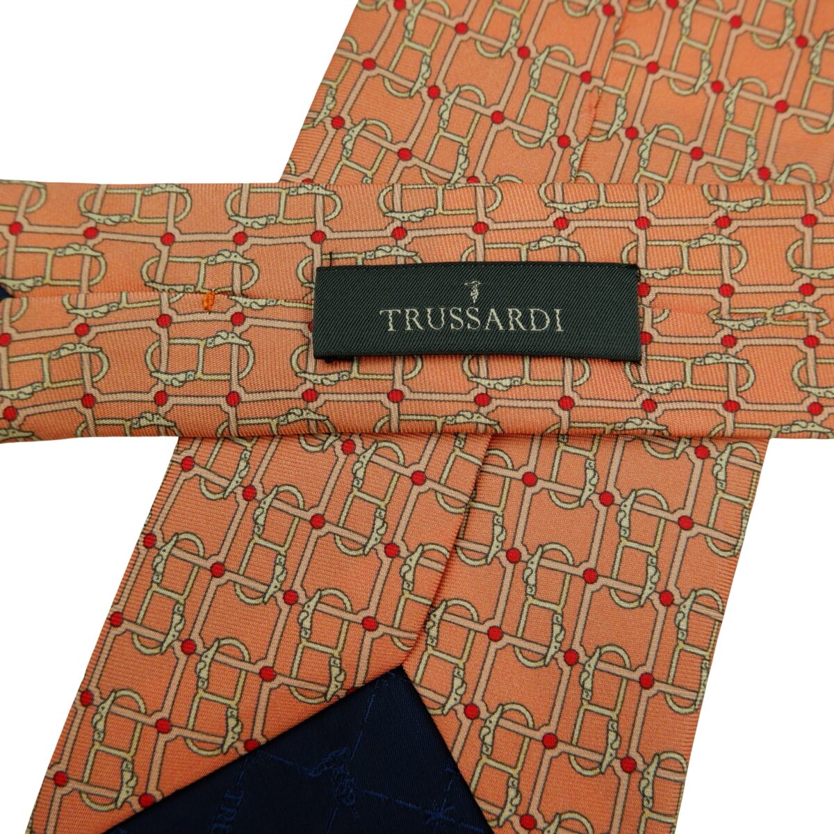 Trussardi Tie Silk Pink Monogram Italy (US Import Tax Included) | mesabb clothing Trussardi Tie Silk Pink Monogram Italy (US Import Tax Included) มุมที่ 10