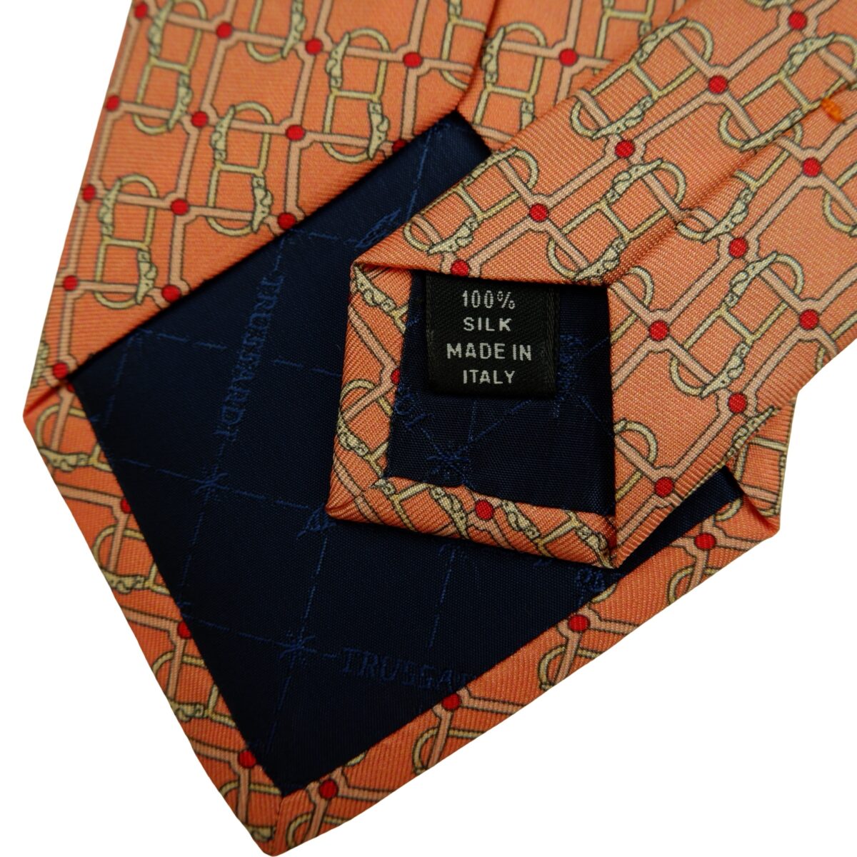 Trussardi Tie Silk Pink Monogram Italy (US Import Tax Included) | mesabb clothing Trussardi Tie Silk Pink Monogram Italy (US Import Tax Included) มุมที่ 11