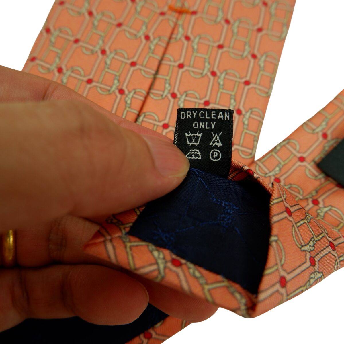 Trussardi Tie Silk Pink Monogram Italy (US Import Tax Included) | mesabb clothing Trussardi Tie Silk Pink Monogram Italy (US Import Tax Included) มุมที่ 12